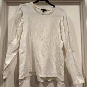 Like New Women’s Very J White Long Sleeve Fleece Lined Sweatshirt Top